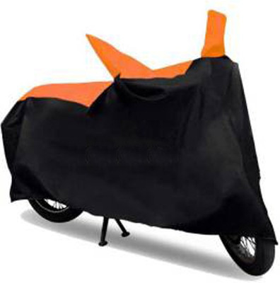 Ak Kart Two Wheeler Cover for Bajaj(Platina 100 DTS-i, Black, Orange)