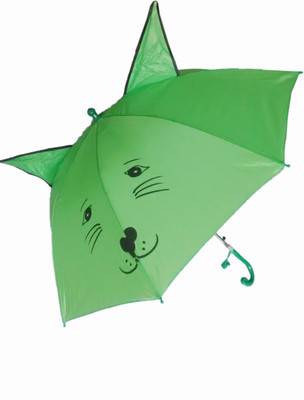 Fiable Creations Green 18" Radius Kids Umbrella(Green)