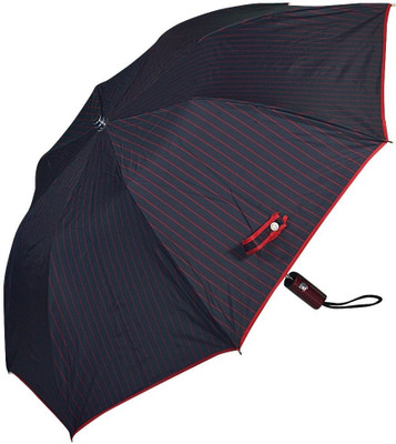 Elephant Brand 2 Fold Reva Automatic Umbrella(Black, Red)