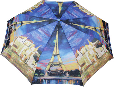 FabSeasons Eiffel Tower Print Umbrella(Blue)