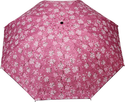 FabSeasons Colorful Printed Umbrella(Dark Pink)
