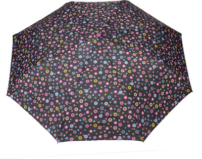 FabSeasons Colorful Printed Umbrella(Black)