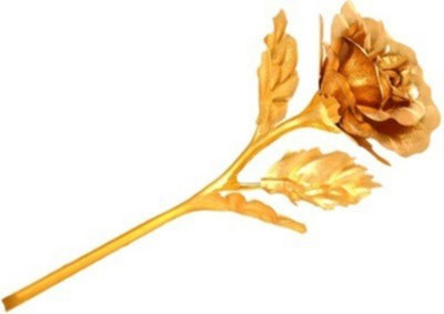 Bajya Valentine Gift Golden Rose Decorative Showpiece - 15 cm(Gold Plated, Gold)