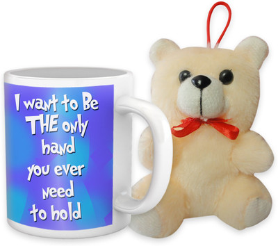 Tied Ribbons Mug, Soft Toy Gift Set