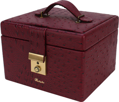 Richpiks Vanity Box Jewellery And Makeup Purpose Vanity Box(Mehroon)
