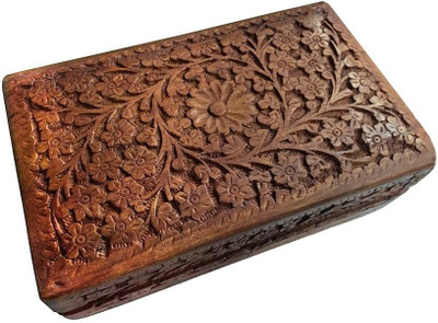 ikashan Brown Wooden Jewellery Box New JEWELLERY Vanity Box(Brown)