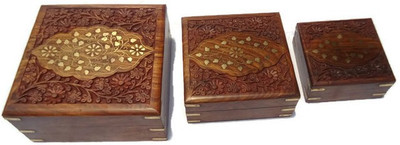 Desi Karigar Jewellery Box Jewellery Vanity Box(Brown)