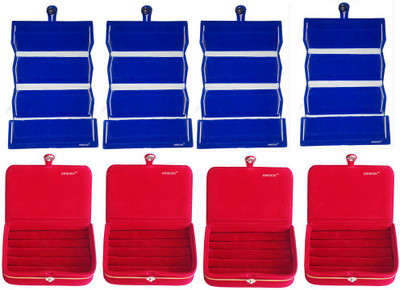 Abhinidi Pack of 8 Combo blue earring folder and red ring Box Vanity Box(Blue, Red)
Abhinidi Pack of 8 Combo blue earring folder and red ring Box Vanity Box(Blue, Red)