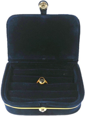 Addyz Ring Box paperboard Jewellery Vanity Box(Navy Blue)