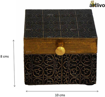 Artlivo Bling Jewellery Box Makeup and Jewellery Vanity Box(Golden)