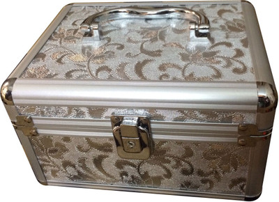 Platinum Flower Makeup, Jewellery Vanity Box(Silver)