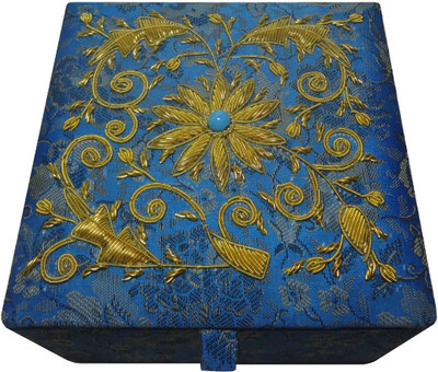 Avinash Handicrafts 12.5x12.5 cm Blue in zari work Makeup, Jewellery, Decorative Vanity Box(Blue)
Avinash Handicrafts 12.5x12.5 cm Blue in zari work Makeup, Jewellery, Decorative Vanity Box(Blue)