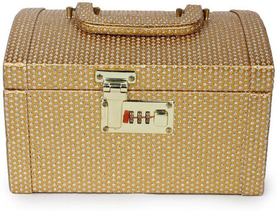 Urban Trend Diamond Make up, Jewellery Vanity Box(Golden)