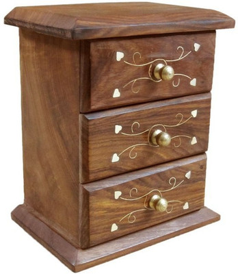 TimberKart Wooden 3-Drawer Decorative Mini Jewellery Box Multi Purpose Vanity Box(Brown)
TimberKart Wooden 3-Drawer Decorative Mini Jewellery Box Multi Purpose Vanity Box(Brown)