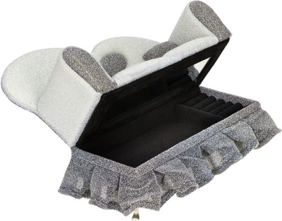 Zeva Cosmetic 10 Makeup, Jewellery Vanity Box(White)
