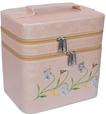 Styler Embroidery Design Makeup Vanity Box(Beige)