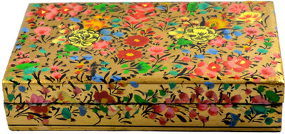 Craftuno Handcrafted Paper Mache Box Showpiece Vanity Box(Multicolor)