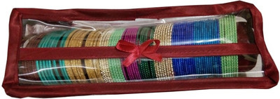 Addyz 1 Rod Bangle, Bracelet Bag Jewellery Vanity Box(Maroon)
