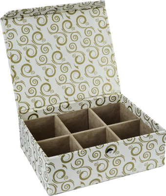 Eco-Leatherette 6 Partition Bangles Vanity Box(Multicolor)
