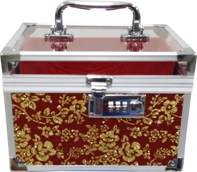 Pride Star Saffron to store cosmetics Vanity Box(Royal Red)