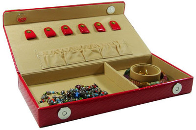Essart Box 0072A Makeup and Jewellery Vanity Box(Red)