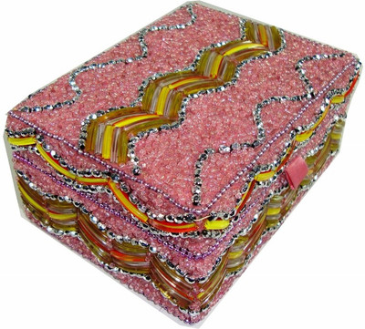 MH Beaded Storage Vanity Box(Pink)