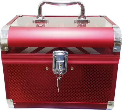 Satisfaction Navy to store cosmetic items Vanity Box(Red)