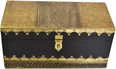 Artlivo Golden And Black box Jewellery Vanity Box(Black, Gold)