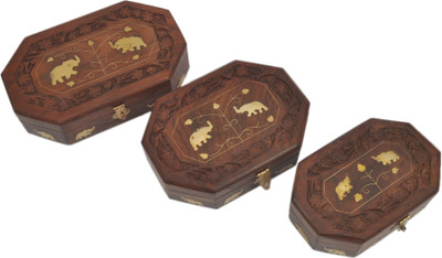Artist Haat Two Elephant Design Box (Set Of 3) Makeup and Jewellery Vanity Box(Brown)
Artist Haat Two Elephant Design Box (Set Of 3) Makeup and Jewellery Vanity Box(Brown)