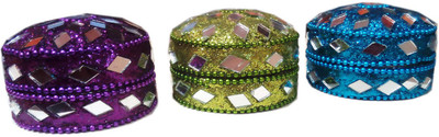 Goldcave Decorative Heavy Duty Multi-Purpose Jewellery/Ornament/Sindoor Box - Set Of 3 Makeup, Jewellery, Coin, Sindoor Vanity Box(Multicolor, Blue, Green, Purple)
Goldcave Decorative Heavy Duty Multi-Purpose Jewellery/Ornament/Sindoor Box - Set Of 3 Makeup, Jewellery, Coin, Sindoor Vanity Box(Multicolor, Blue, Green, Purple)