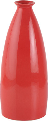 DECARDO Ceramic Vase(11 inch, Red)