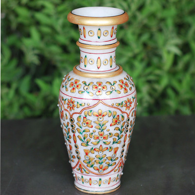 Shreeng Vase with Painted Gold and Kundan work Gold Plated Vase(9 inch, Multicolor)
Shreeng Vase with Painted Gold and Kundan work Gold Plated Vase(9 inch, Multicolor)