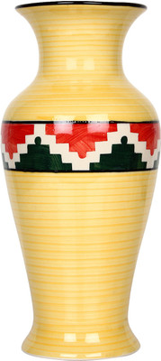 The Decor Mart Ceramic Vase(5 inch, Yellow)