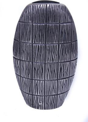 Art N Crafts Aluminium Vase(14.5 inch, Grey)