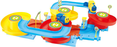 Saffire Puzzle Fun 13 Train Set with Upper and Lower Level Tracks(Multicolour)
