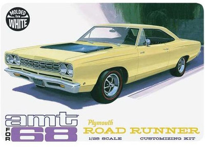 B2B Replicas Amt821 Amt 1968 Plymouth Roadrunner(Yellow)