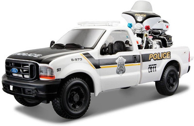 Maisto Harley Davidson Ford F-350 Super Duty Pickup And 1:24 2004 Flhtpi Electra Glide Police(White)
Maisto Harley Davidson Ford F-350 Super Duty Pickup And 1:24 2004 Flhtpi Electra Glide Police(White)
