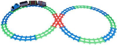 Parteet Cartoon Train Track with Sound for Kids(Multi Colour)