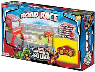 Maisto Super Hero Squad Play Places Road Race(Red)
