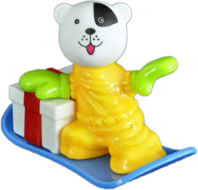 Babysid Collections Friction Powered Skating Bear Small Toy(Multicolored)