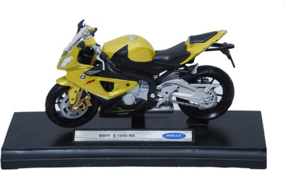 Welly BMW S1000 RR BIKE 1:18 by Diecast Scale Model(Yellow)