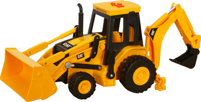 CAT Motorized Job Site Machine - Backhoe(Yellow, Black), Black;yellow
