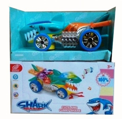 Turban Toys Shark shaped Car with light and music(Multicolor)