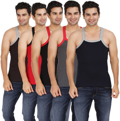 Wyatt Men's Vest(Pack of 5), Multicolor