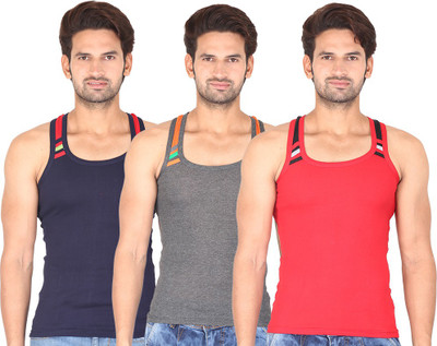 Digsel Men Vest(Pack of 3, Red