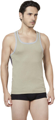 Tuna London Men Vest, Beige_grey