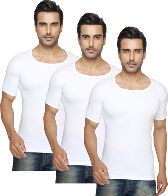 Nitlon Men Vest(Pack of 3, White