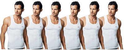 Rupa Men Vest(Pack of 6, White