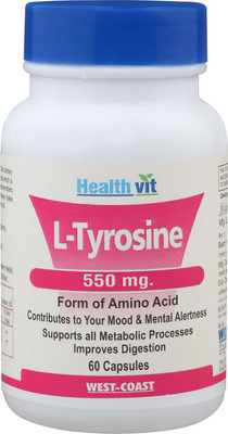 HealthVit L-Tyrosine 550 mg 60 capsules(550 mg)
HealthVit L-Tyrosine 550 mg 60 capsules(550 mg)