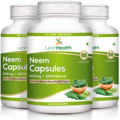 LeanHealth Neem - 60 Capsules - (Pack of 3)(180 No)